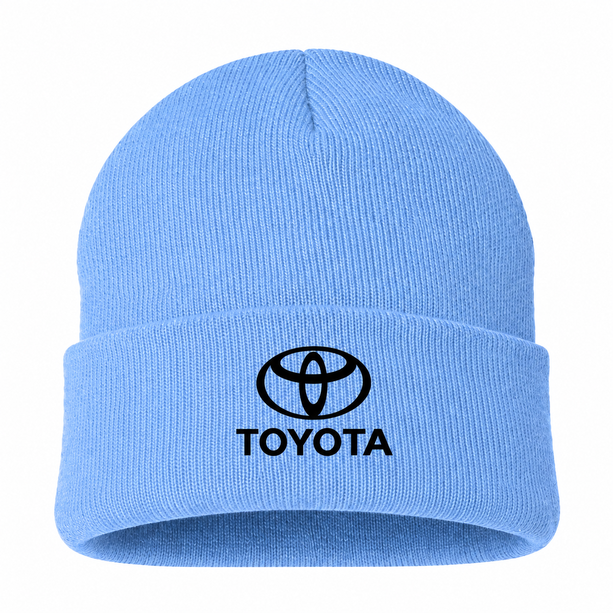 Men's Toyota Beanie Hat — Sky Blue — clean front main