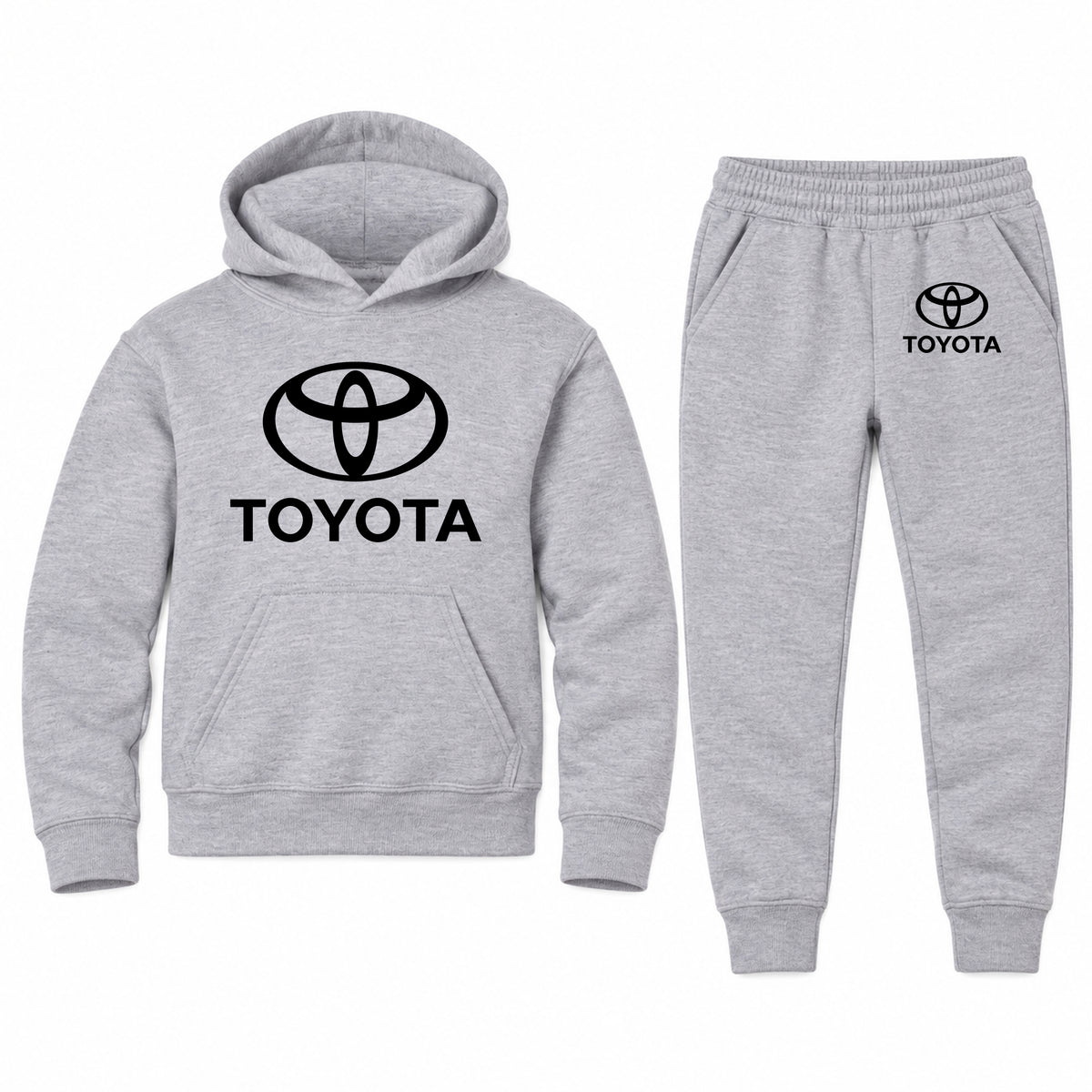 Toyota youth hoodie jogger set, Sports Grey, Youth Large ages 10–12