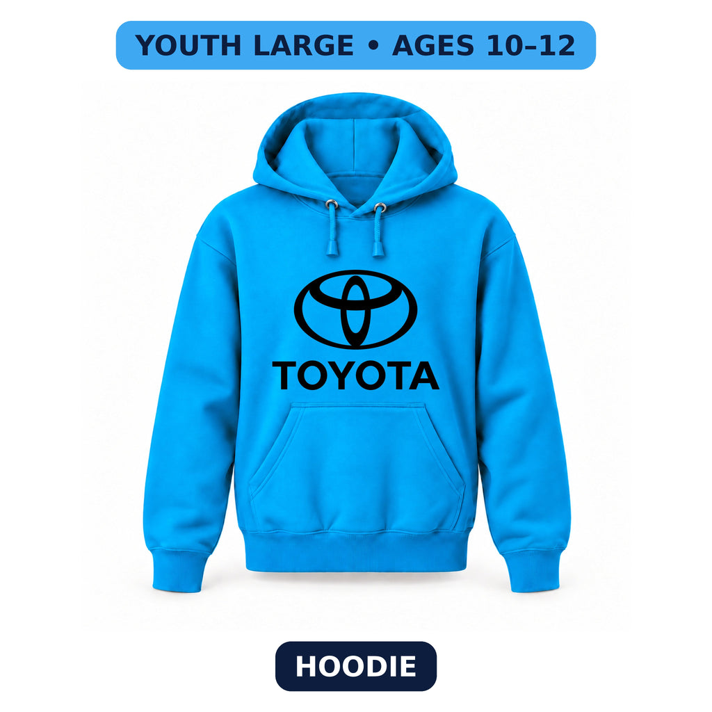 Toyota - Youth Large Hoodie (Ages 10–12) | Color: Turquoise
