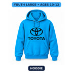 Toyota - Youth Large Hoodie (Ages 10–12) | Color: Turquoise