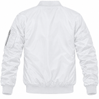 Toyota white bomber jacket back product view | color: white |