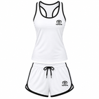 Women's Toyota tanktop and shorts set White front