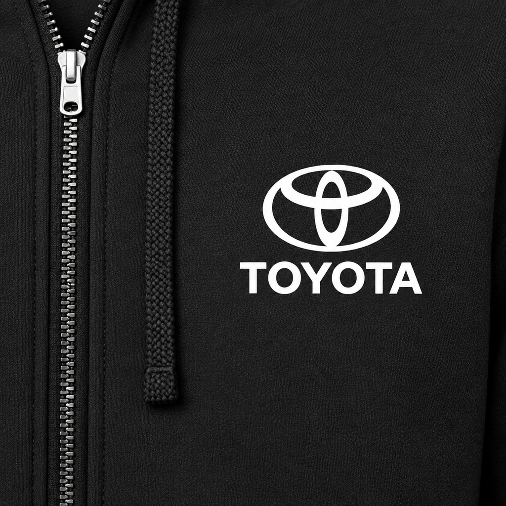 Toyota zipper hoodie | Color: Black | Image 3