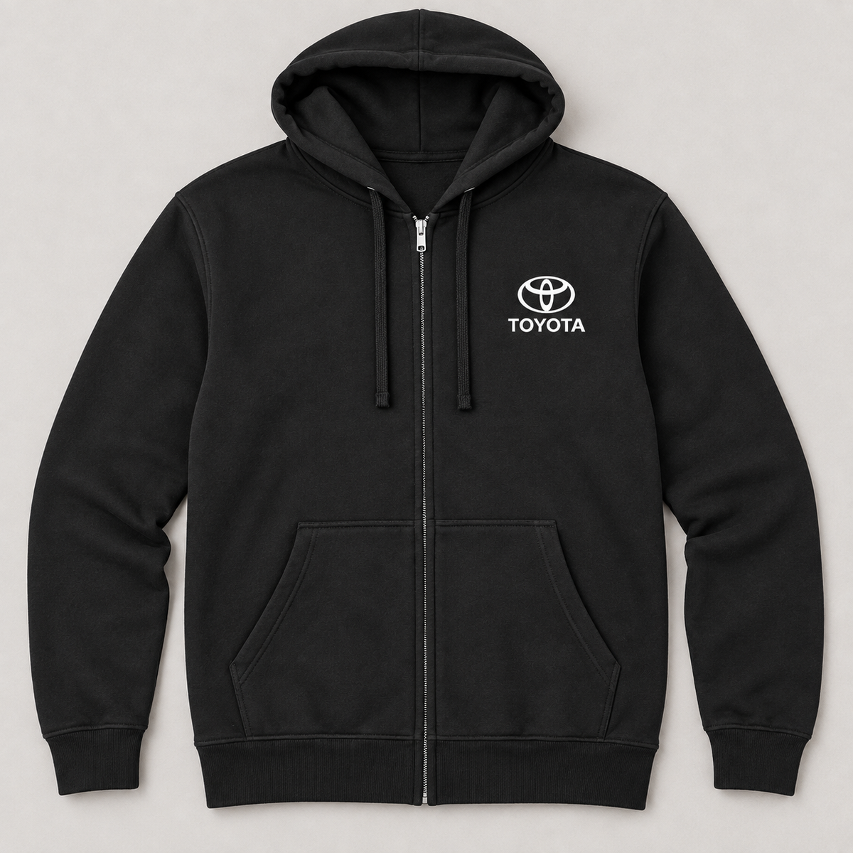 Toyota zipper hoodie | Color: Black | Image 5