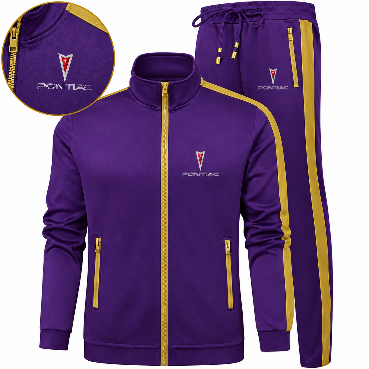 Men's Pontiac Car Dri-Fit TrackSuit | Color: Purple | Image 3