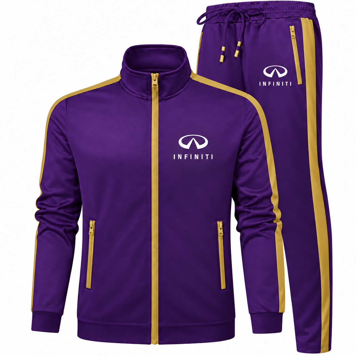 Men's Infiniti Luxury Car Dri-Fit TrackSuit | Color: Purple | Image 1