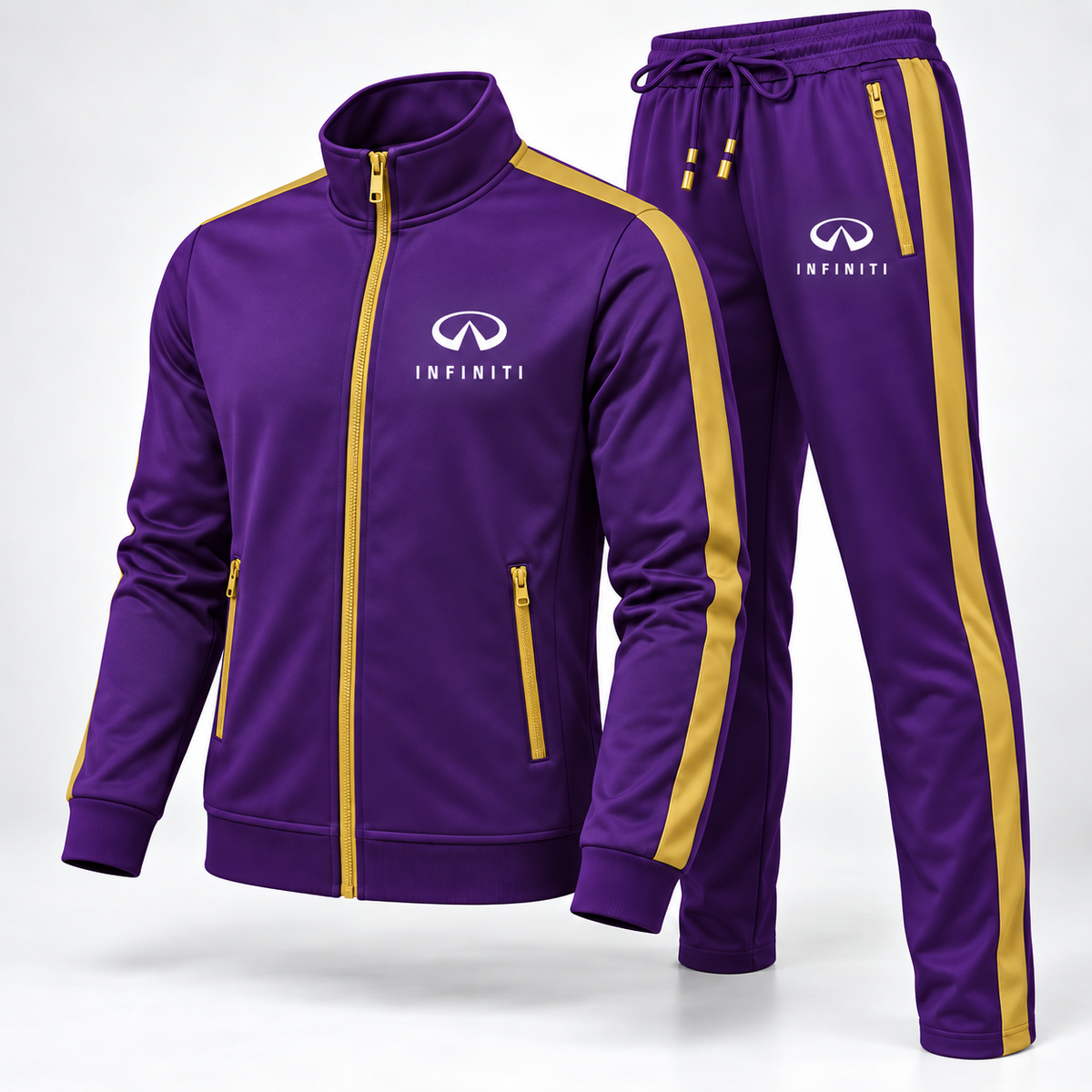 Men's Infiniti Luxury Car Dri-Fit TrackSuit | Color: Purple | Image 2