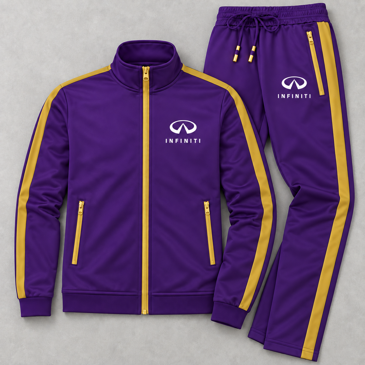 Men's Infiniti Luxury Car Dri-Fit TrackSuit | Color: Purple | Image 5