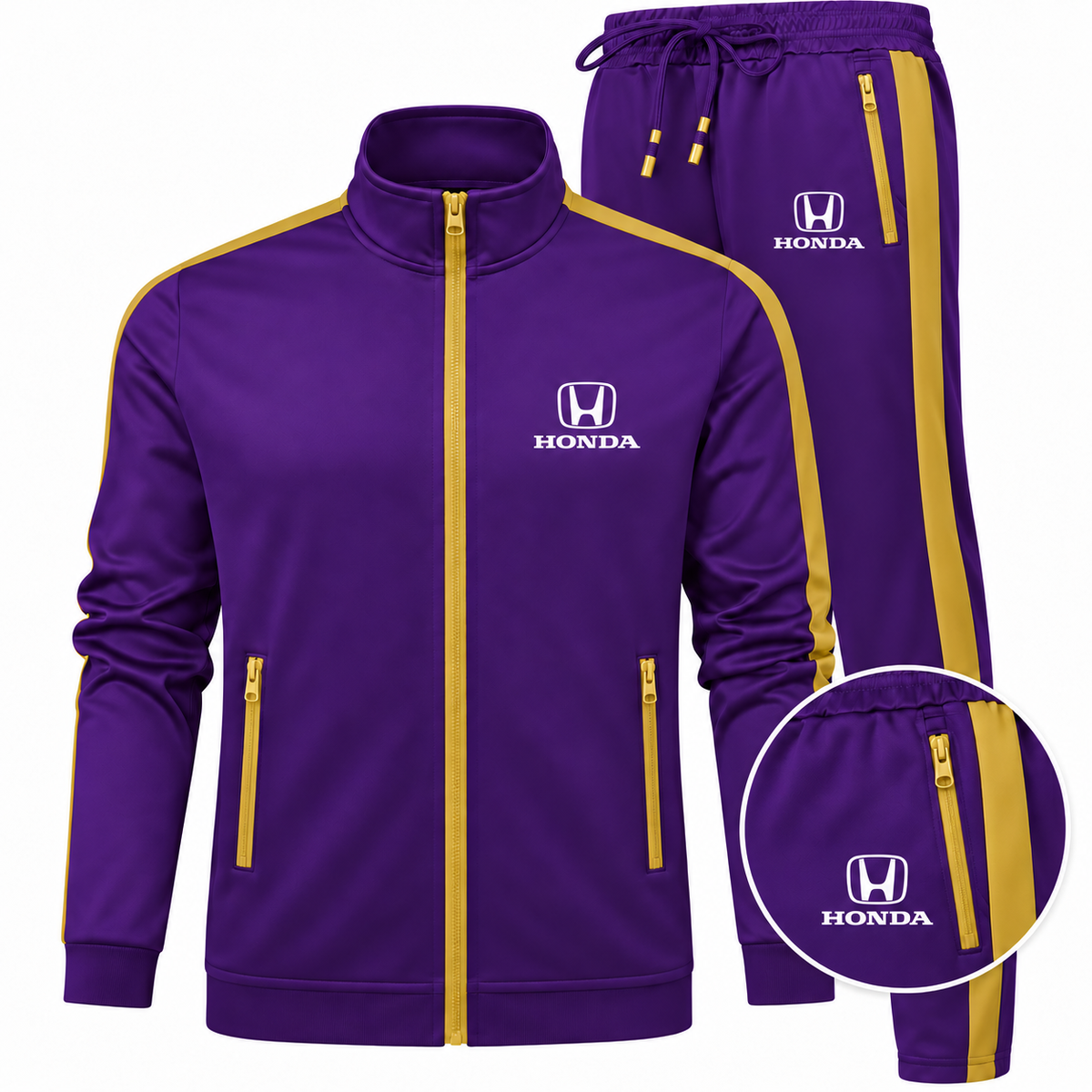 Men's Honda Motorsport Car Dri-Fit TrackSuit | Color: Purple | Image 4