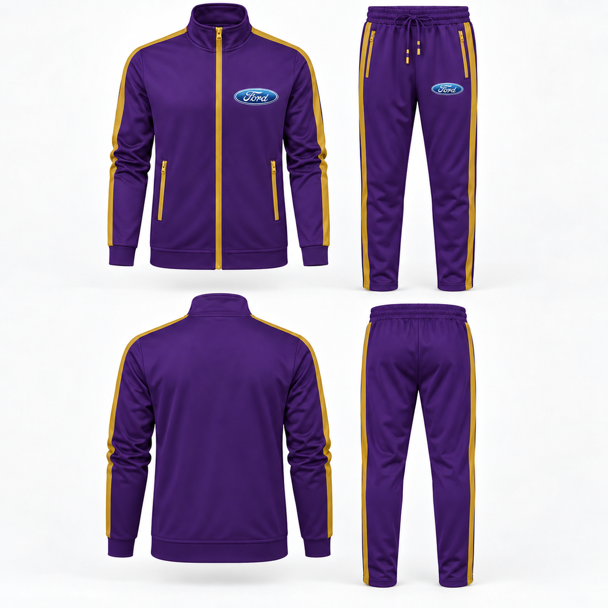 Men's Ford Car Dri-Fit TrackSuit | Color: Purple | Image 4