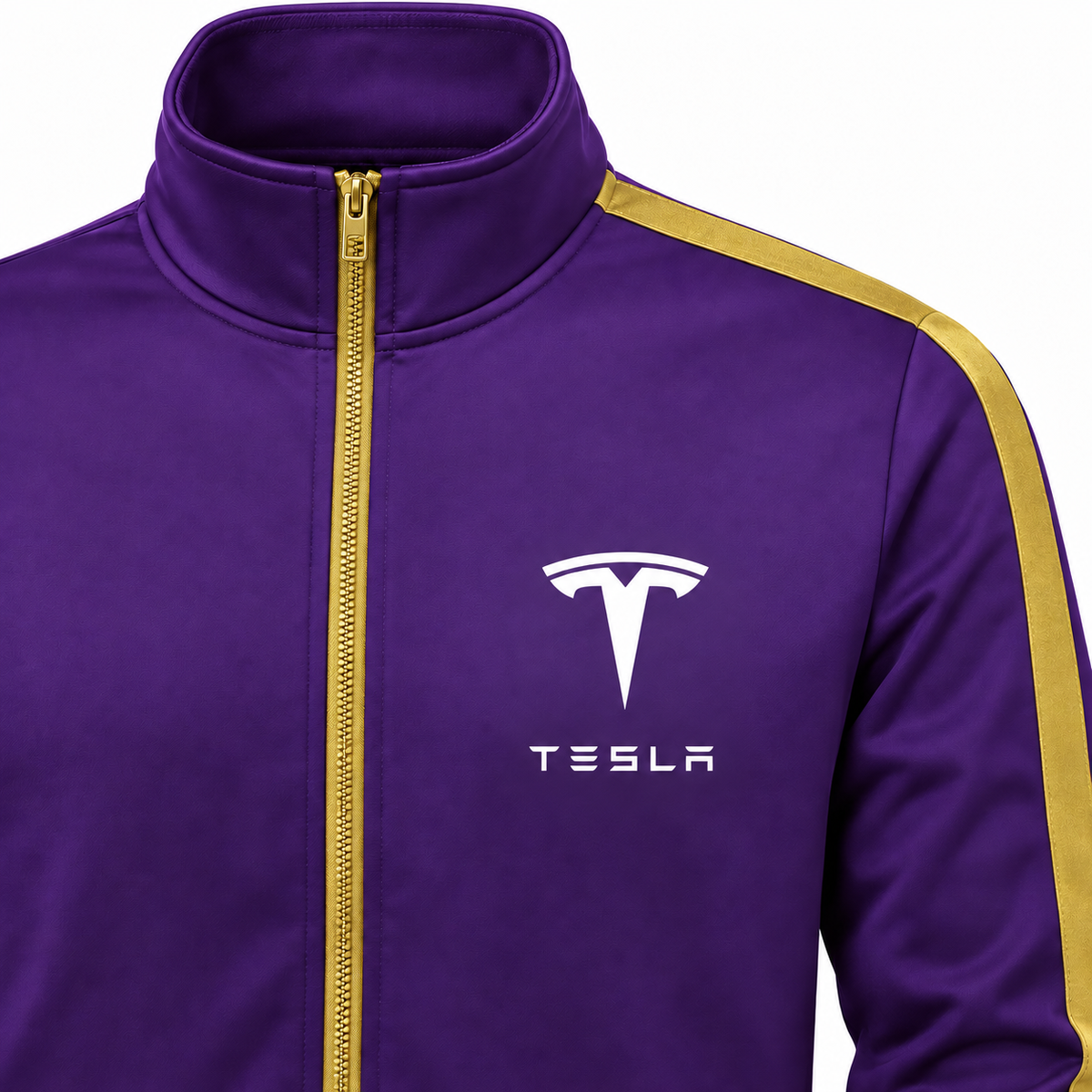 Men's Tesla Car Dri-Fit TrackSuit | Color: Purple | Image 3
