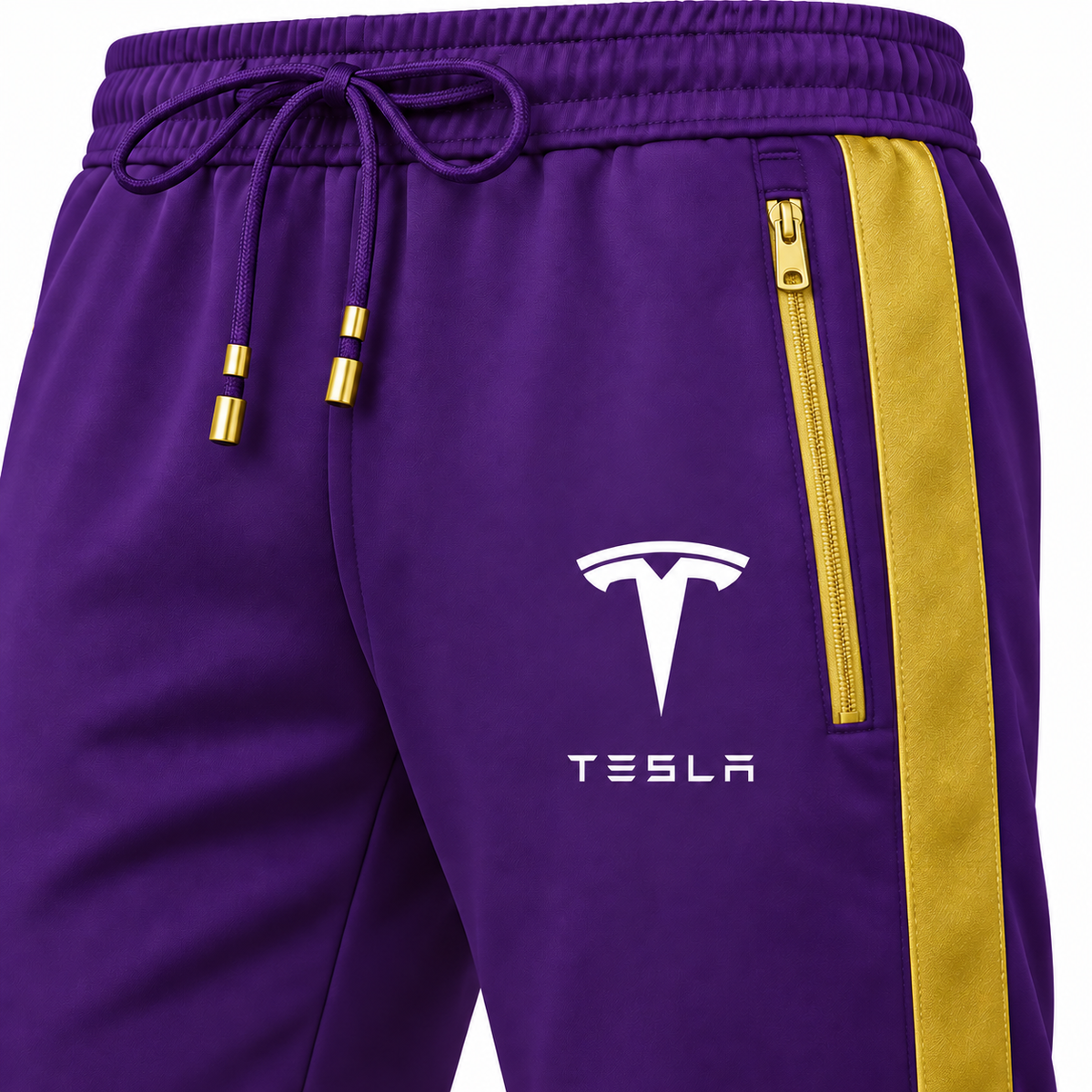 Men's Tesla Car Dri-Fit TrackSuit | Color: Purple | Image 4