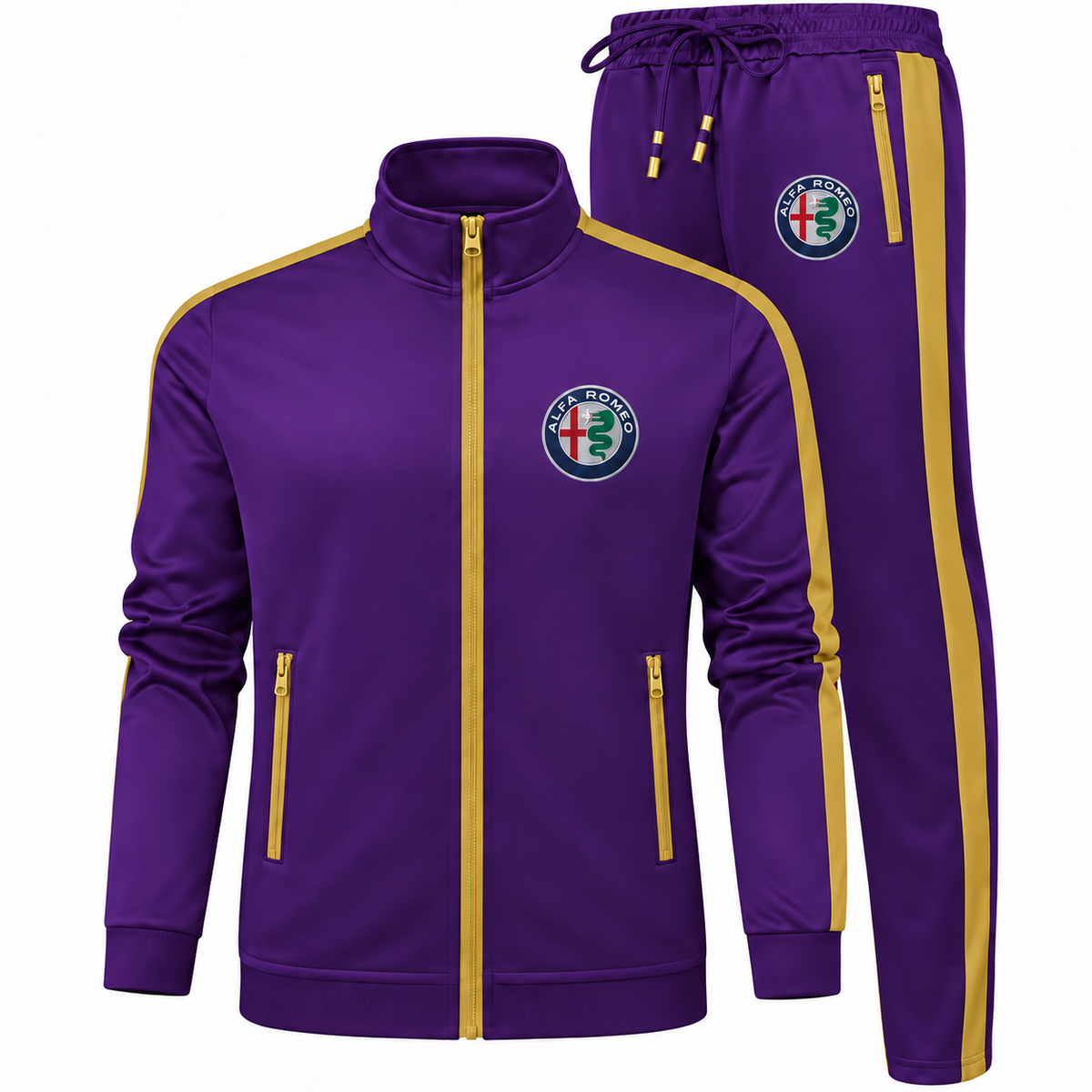 Men's Alfa Romeo Car Dri-Fit TrackSuit | Color: Purple | Image 1