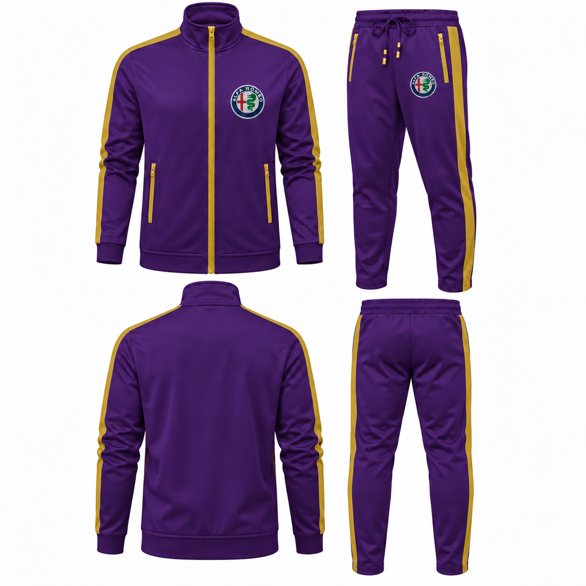 Men's Alfa Romeo Car Dri-Fit TrackSuit | Color: Purple | Image 4