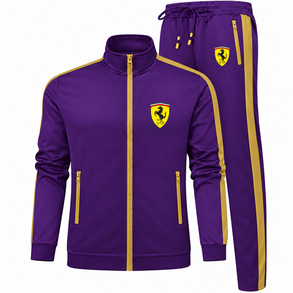 Men's Ferrari Motorsports Car Dri-Fit TrackSuit | Color: Purple | Image 1