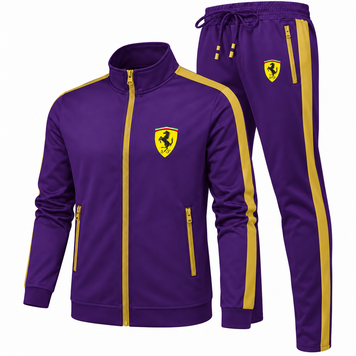 Men's Ferrari Motorsports Car Dri-Fit TrackSuit | Color: Purple | Image 2