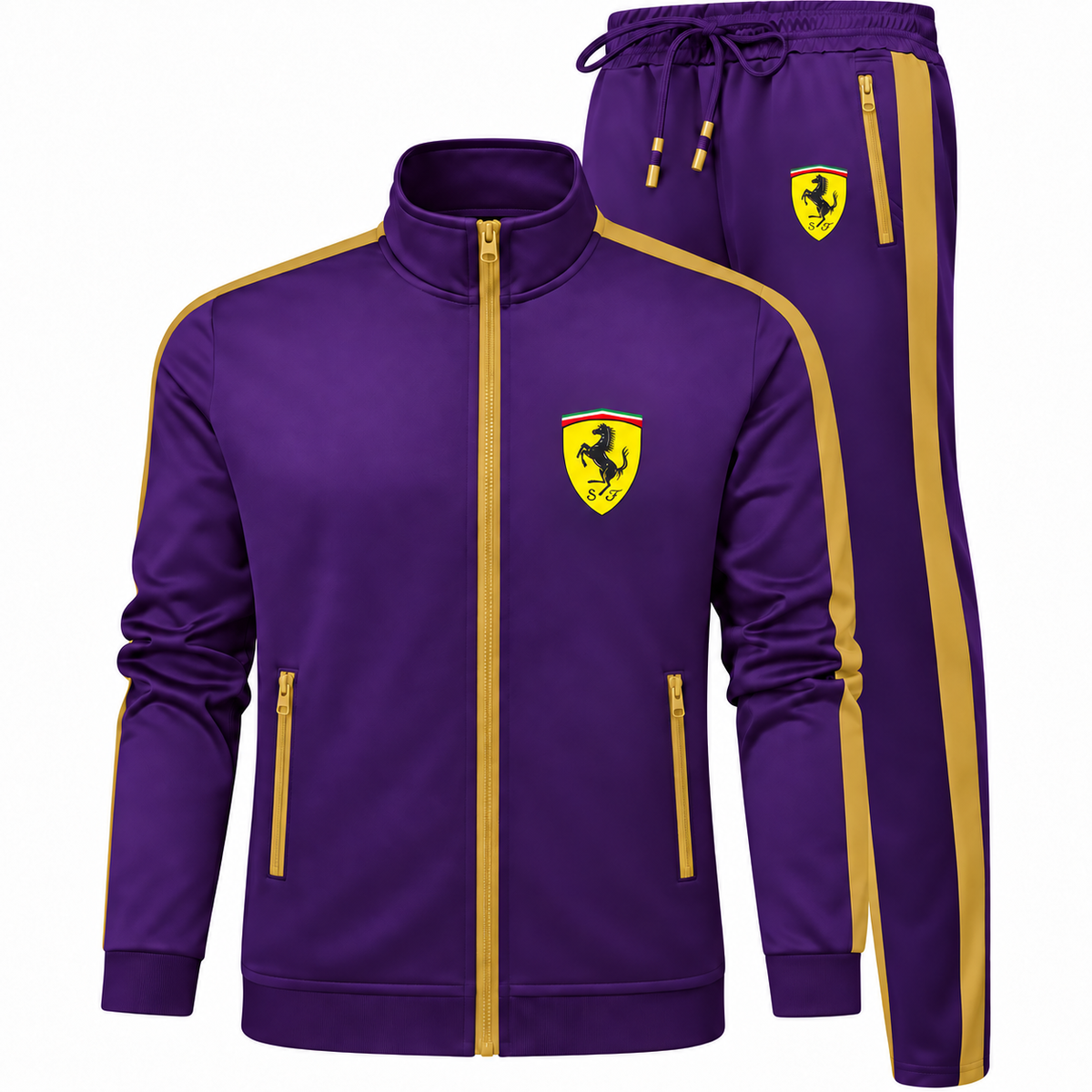 Men's Ferrari Motorsports Car Dri-Fit TrackSuit | Color: Purple | Image 3