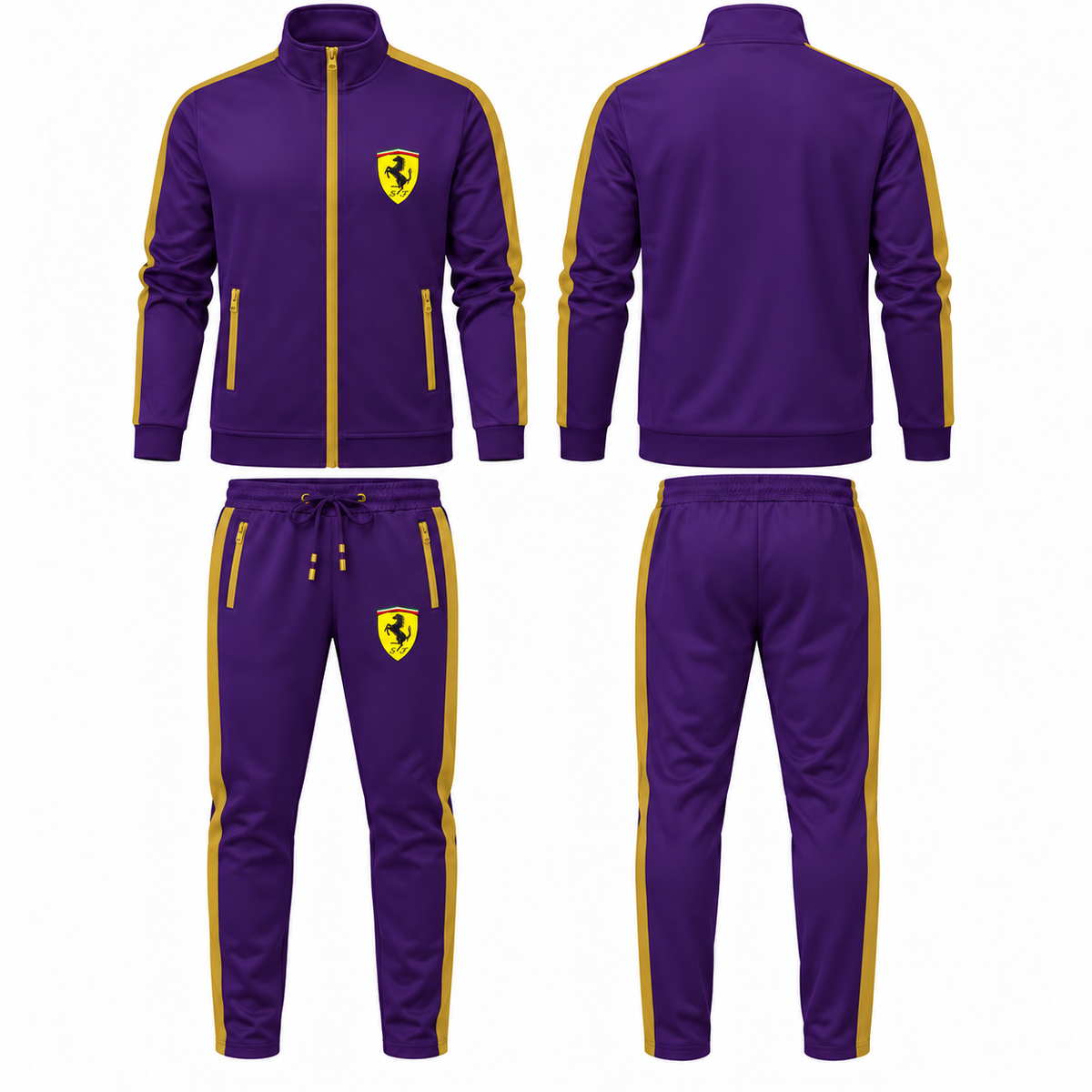 Men's Ferrari Motorsports Car Dri-Fit TrackSuit | Color: Purple | Image 4