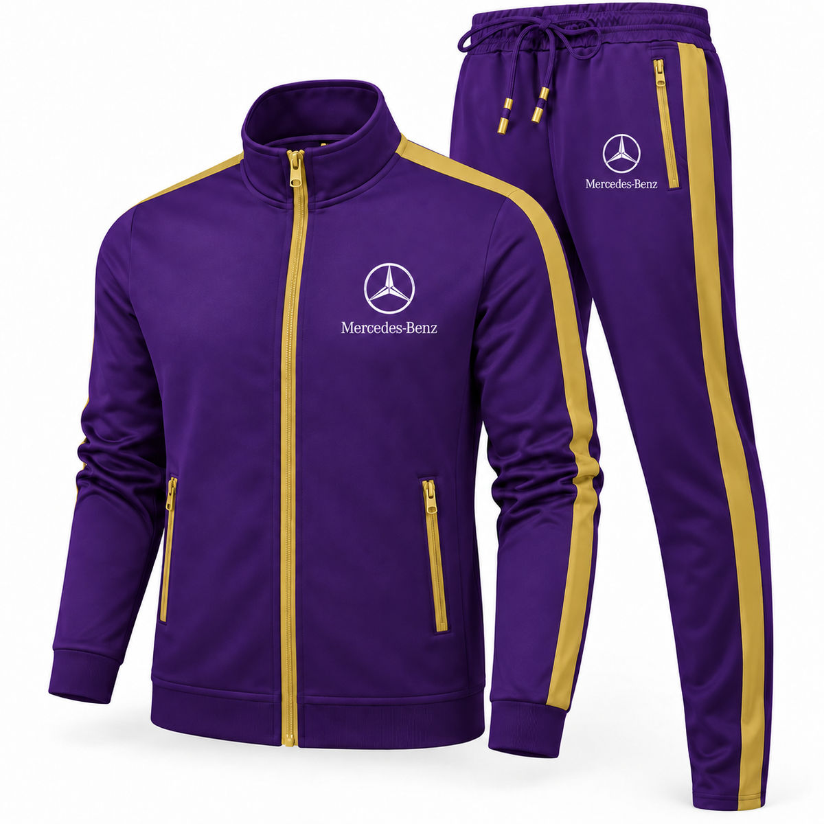 Men's Mercedes-Benz Luxury Car Dri-Fit TrackSuit | Color: Purple | Image 1