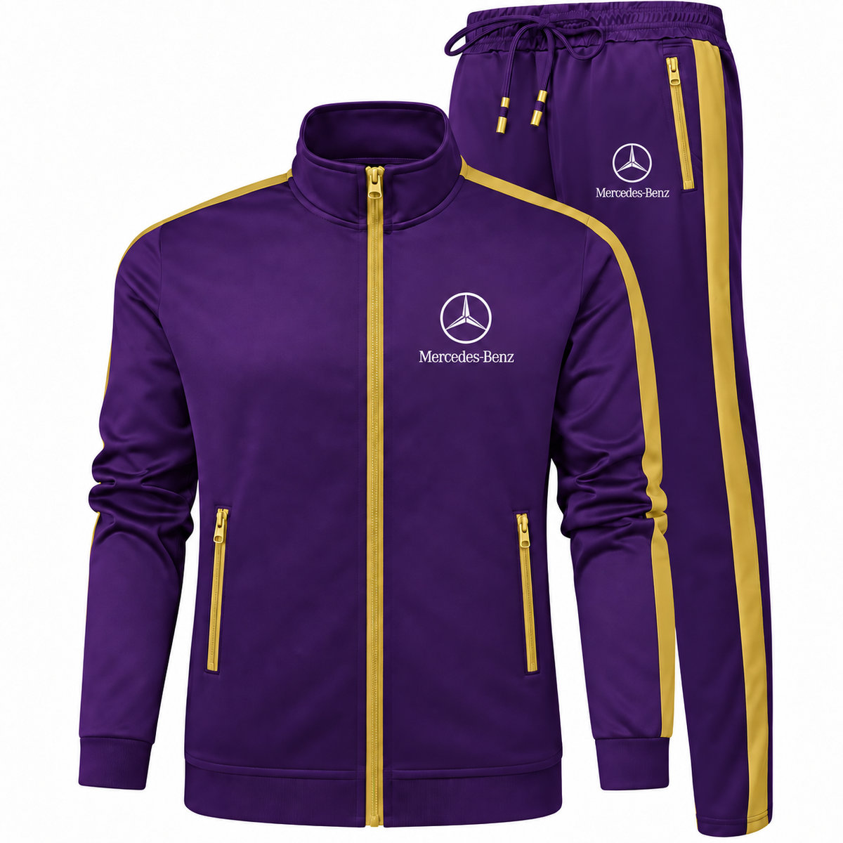 Men's Mercedes-Benz Luxury Car Dri-Fit TrackSuit | Color: Purple | Image 2