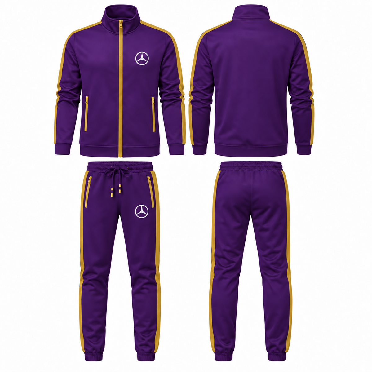 Men's Mercedes-Benz Luxury Car Dri-Fit TrackSuit | Color: Purple | Image 3
