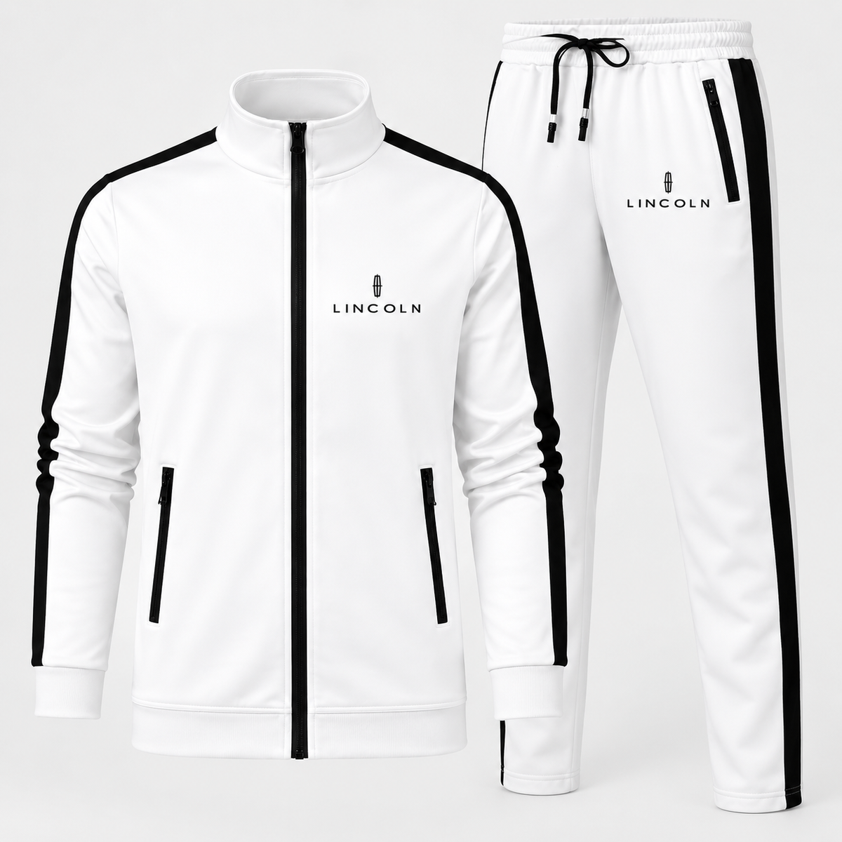 Men's Lincoln Car Dri-Fit TrackSuit | Color: White | Image 1