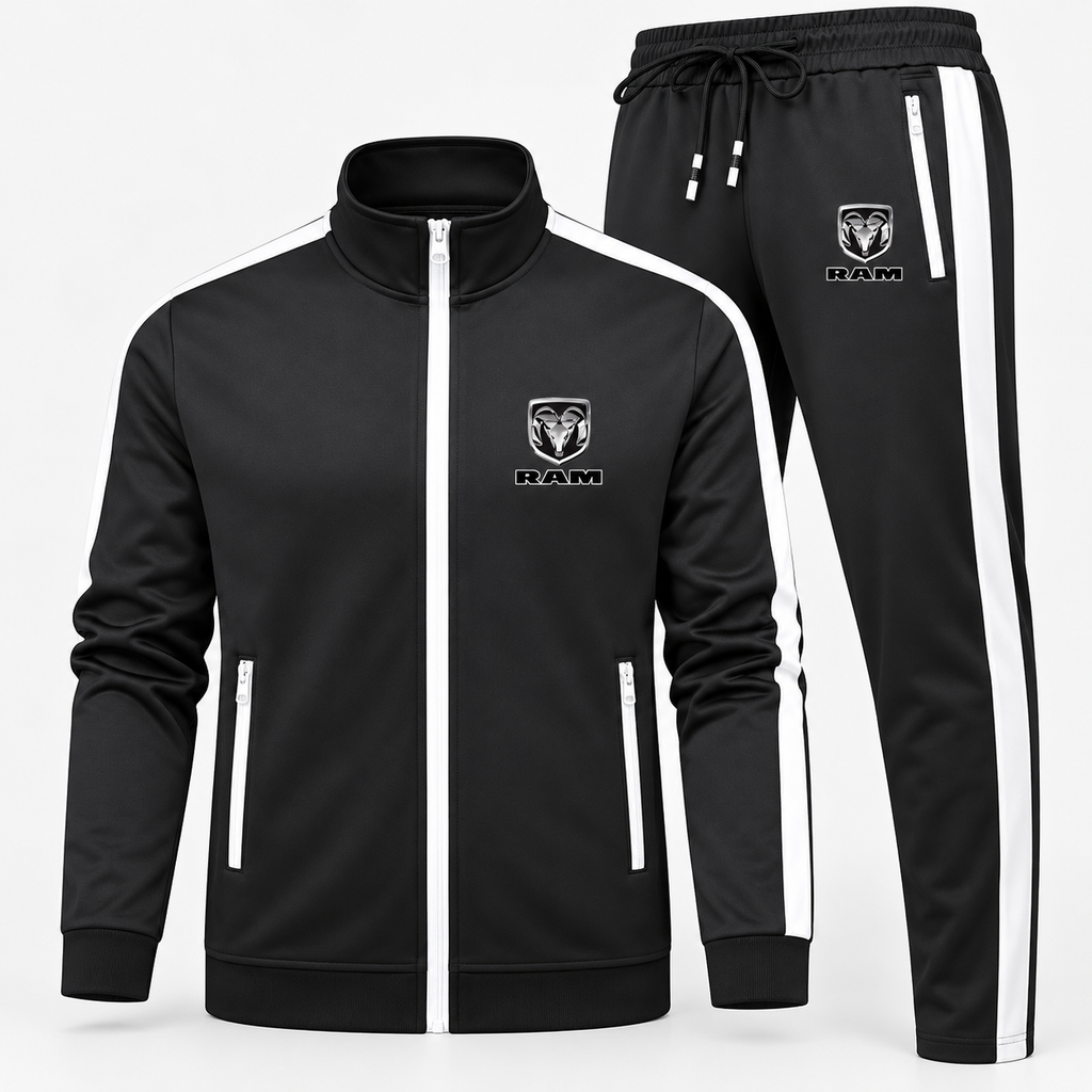 Men's Ram Truck Logo Dri-Fit TrackSuit | Color: Black | Image 4