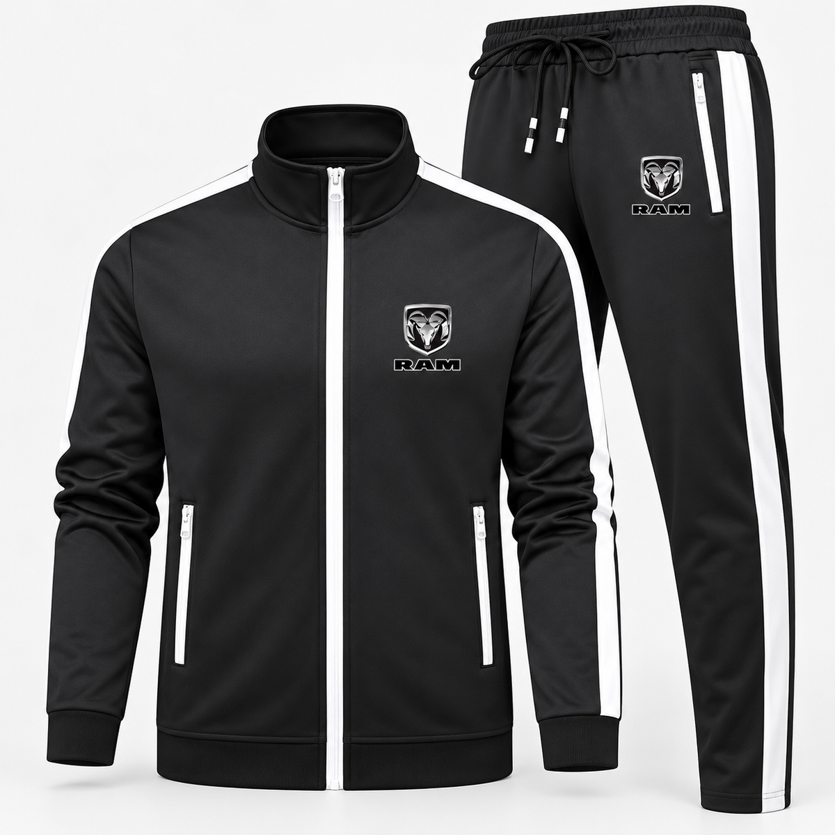 Men's Ram Truck Logo Dri-Fit TrackSuit | Color: Black | Image 4