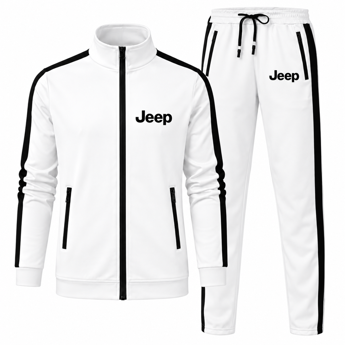 Men's Jeep Car Car Dri-Fit TrackSuit | Color: White | Image 1