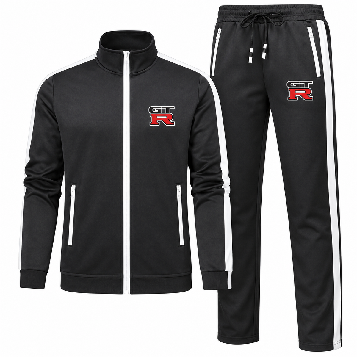 Men's GTR Car Dri-Fit TrackSuit | Color: Black | Image 1