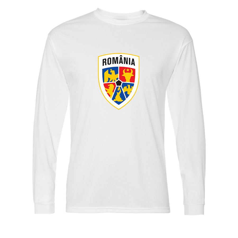 Men’s  Romania National Soccer Team - C2 Sport - Performance Long Sleeve T-Shirt - 5104