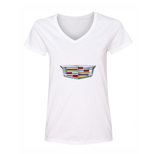 Women's Cadillac Car V-Neck T-Shirt