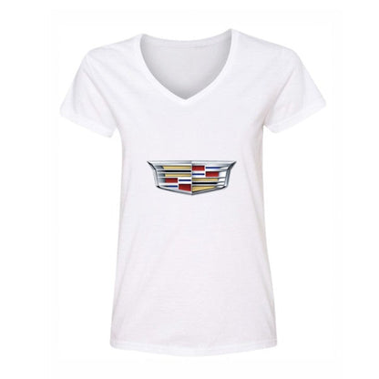 Women's Cadillac Car V-Neck T-Shirt