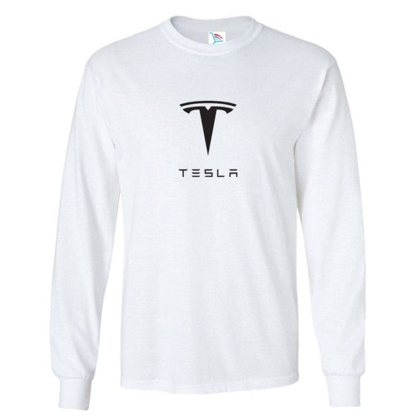 Youth Kids Tesla Motorsports Car Long Sleeve T-Shirt