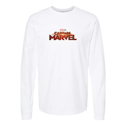 Youth Kids Captain Marvel Superhero  Long Sleeve T-Shirt