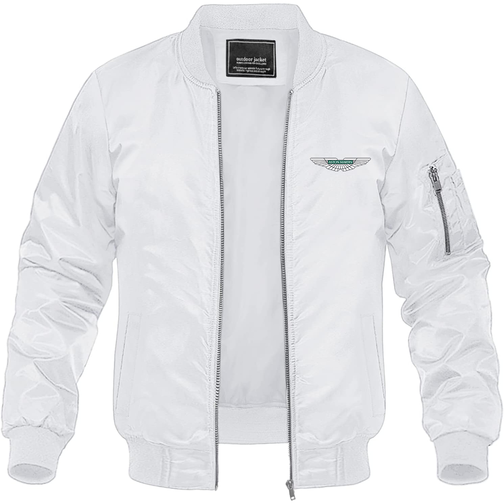 Men's Aston Martin Motorsports Car Lightweight Bomber Jacket Windbreaker Softshell Varsity Jacket Coat