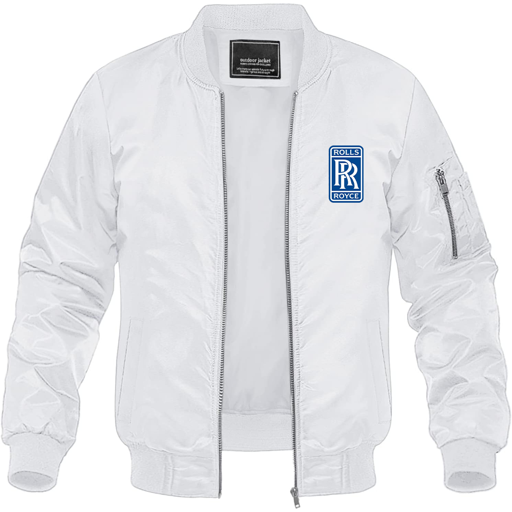 Men’s Rolls Royce Motorsport Car Lightweight Bomber Jacket Windbreaker Softshell Varsity Jacket Coat