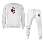 Men’s AC Milan Soccer Logo Crewneck Sweatshirt Joggers Suit