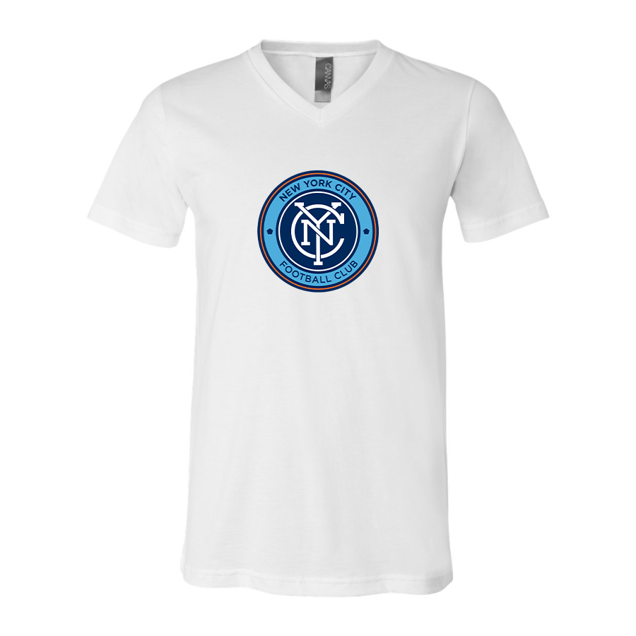 Men’s  New York City FC  - BELLA + CANVAS - Jersey V-Neck Tee - 3005