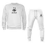 Men's France Soccer Logo Crewneck Sweatshirt Joggers Suit