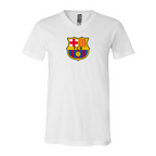 Men’s F.C.  Barcelona Soccer - BELLA + CANVAS - Jersey V-Neck Tee - 3005