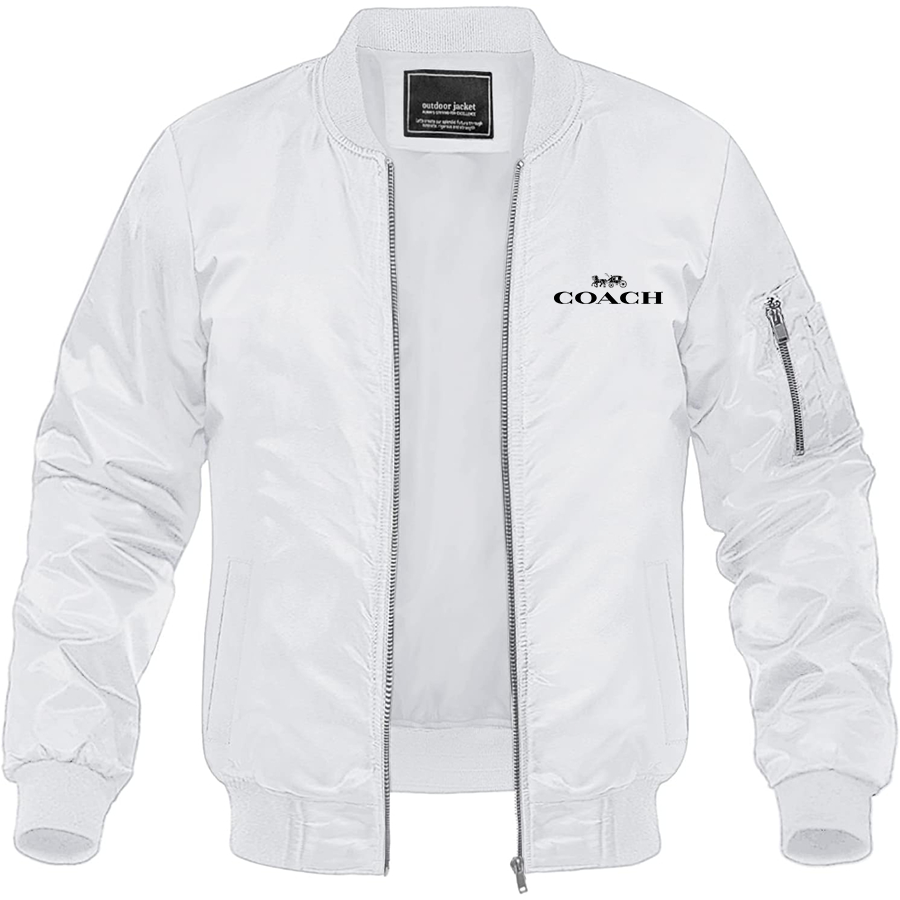 Men's Coach Lightweight Bomber Jacket Windbreaker Softshell Varsity Jacket Coat