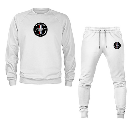 Men’s Ford Mustang Motorsport Car Crewneck Sweatshirt Joggers Suit