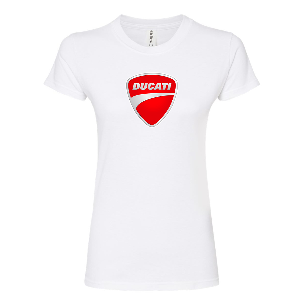 Women’s Ducati Motorcycle Round Neck T-Shirt