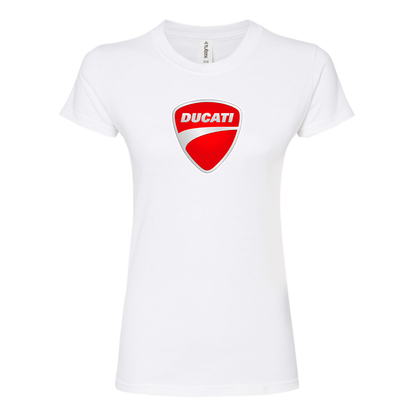 Women’s Ducati Motorcycle Round Neck T-Shirt