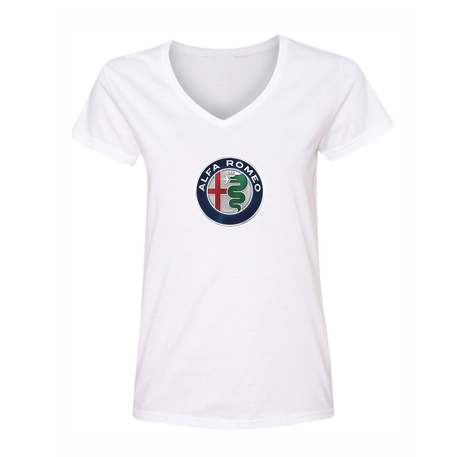 Women's Alfa Romeo Car V-Neck T-Shirt