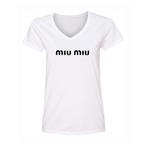 Women's Miu Miu V-Neck T-Shirt
