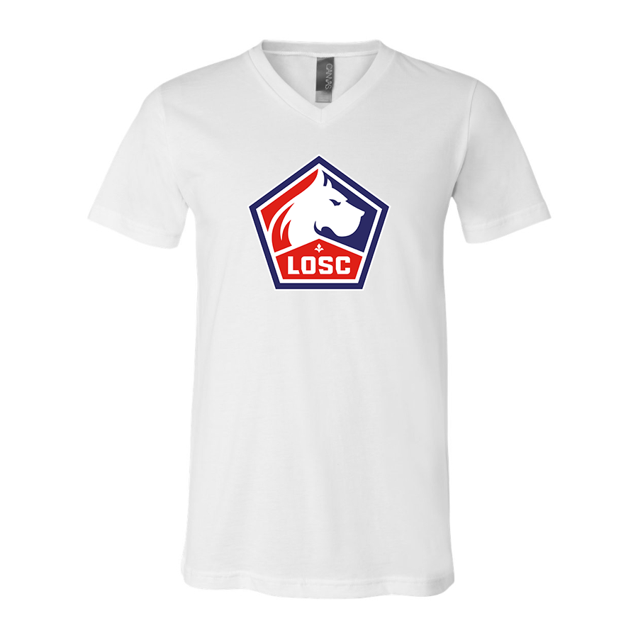 Men’s  Lille Olympique FC - BELLA + CANVAS - Jersey V-Neck Tee - 3005