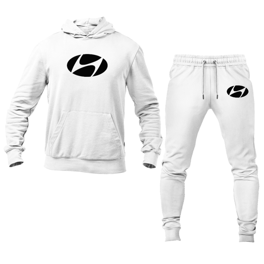 Men's Hyundai New Logo Car  Hoodie Joggers Set