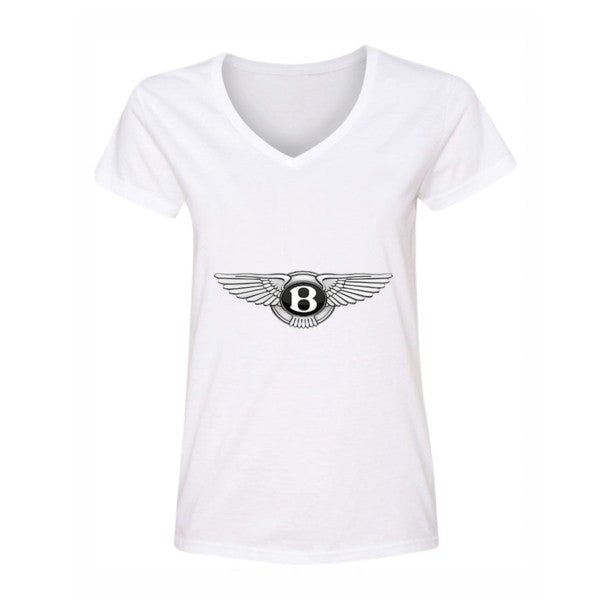 Women's Bentley Motorsports Car V-Neck T-Shirt